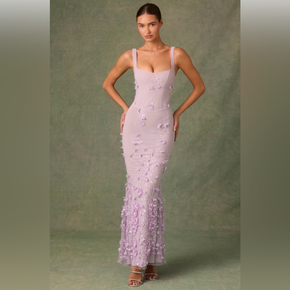 Elegant Lavender Evening Gown
